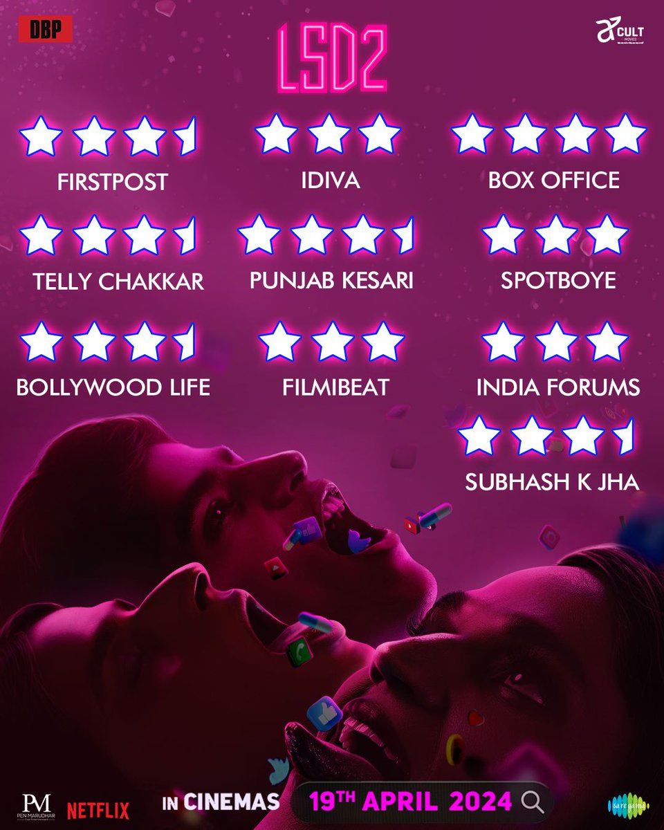 #LSD2, the perfect sequel to LSD 1, keeps you hooked till the end with its edgy, trippy songs and unique storytelling. Don't miss this maverick director's outstanding work! LSD2 IN CINEMAS