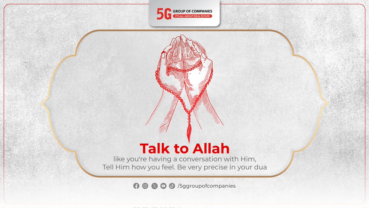 5GGrouppk's tweet image. Jummah Reminder ✅

#5GGroupOfCompanies 
#5GProperties 
#5GMarketing 
#5GConstruction 
#5GCares
#lakewaycottagesnaran 
#5Gemporium 
#capitalsmartcity
#lahoresmartcity
#wehavejustbegun
#visiontowin 
#striveforexcellence
#Comingsoon
#Attock
#DHAPeshawar
#Beyondimagination