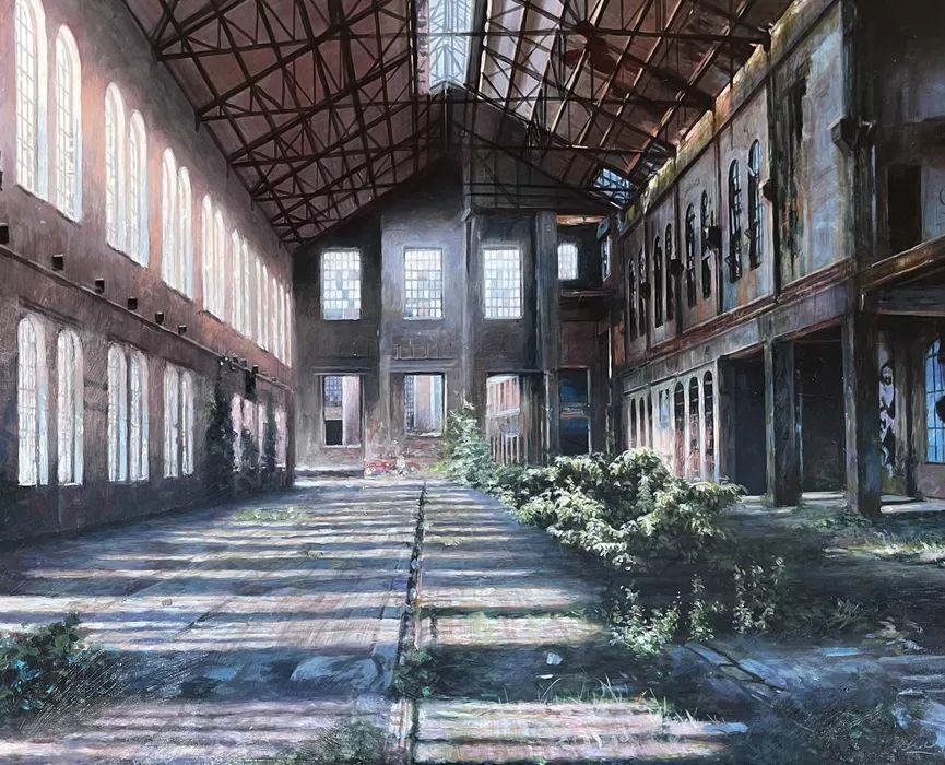 Nature begins to take over an abandoned warehouse in this captivating new painting by Rick Garland. Back to Life, Acrylic on panel, 50 x 40 cm Click on the link below to find out more colleyisongallery.com/artist/rick-ga…