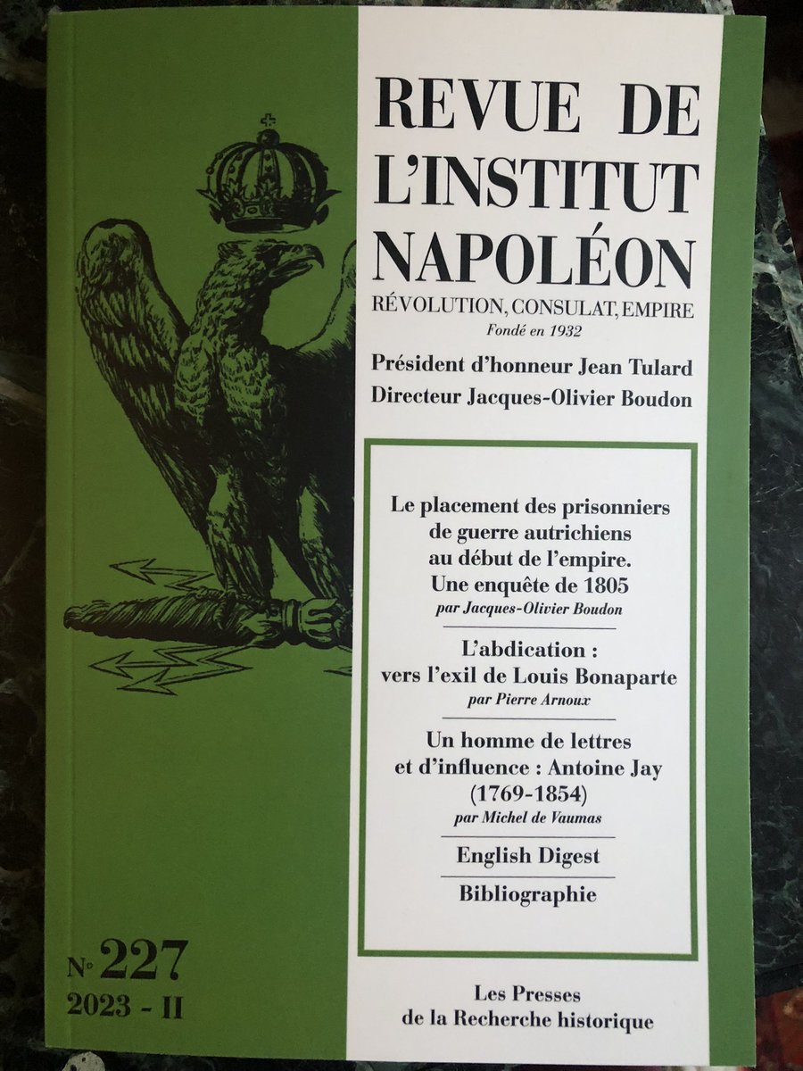 Tout juste paru : le numéro 227 de la revue de l’Institut Napoléon !