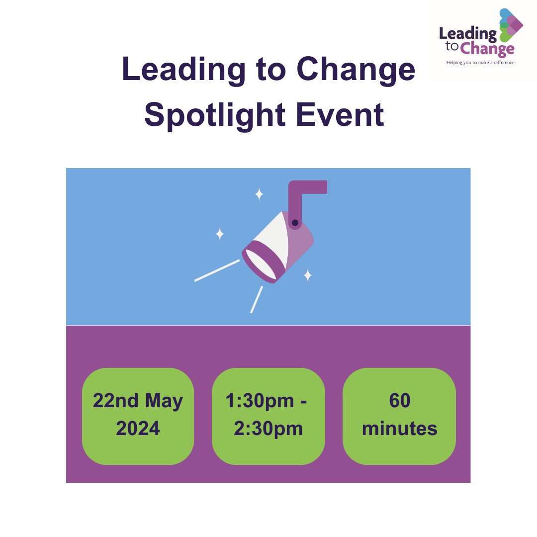 Don’t miss our next Spotlight session, taking place on 22nd May. This session will explore HIVEMIND and there will be the opportunity to ask questions and engage in conversation. Find out more: leadingtochange.scot/our-events/soc…