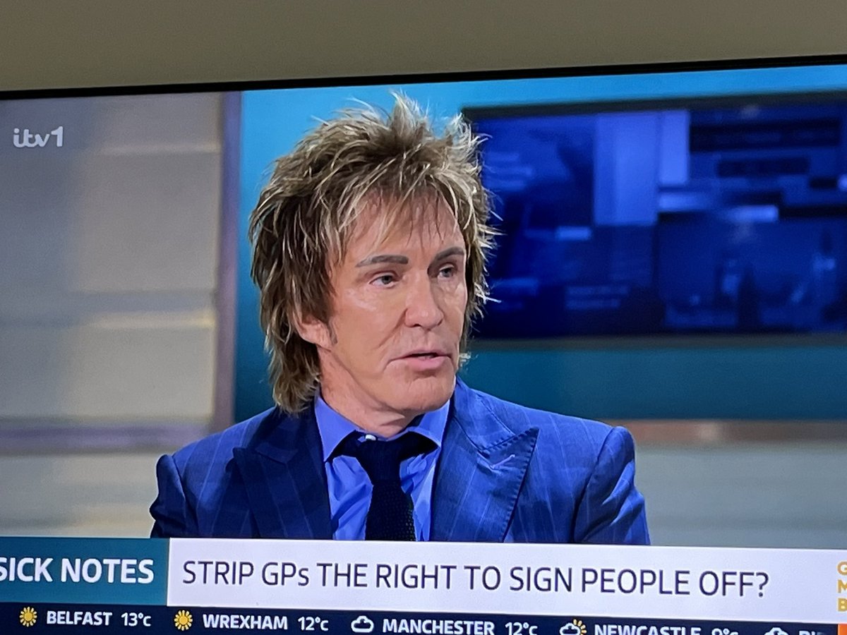 Temu Rod Stewart on the telly gobbing off about people with mental health issues. What a ridiculous twat he is.