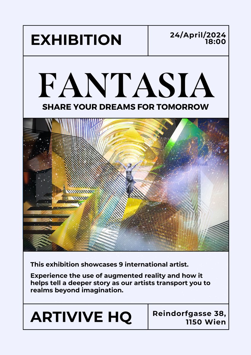 Get ready for an unforgettable journey at the FANTASIA exhibition! Experience the works of 9 international artists brought to life through the power of augmented reality. 🗓️ April 24th ⏰ 6:00 PM 📍at the Artivive HQ Register here for free: fb.me/e/7fLFLHYSA 👋