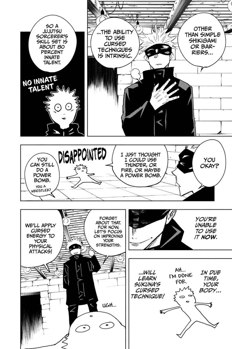 Shingamireaper's tweet photo. @cosmiclattebe Only one that feels random is the soul stuff he can do we actually knew since chapter 12 that yuji will get sukunas CT and yuji specifically trained during the timeskip to use blood manipulation. https://t.co/607gEkhM0a