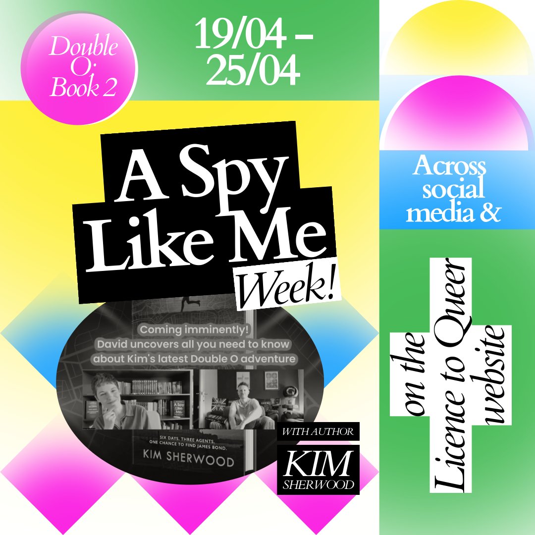 I've had a bit of a peek behind the curtain, both with the book itself and in helping to finalise the social media content with @DavidTLowbridge, and you're all really in for a treat as Licence To Queer kicks off #ASpyLikeMe week later today. 

Including daily spoiler-free chats