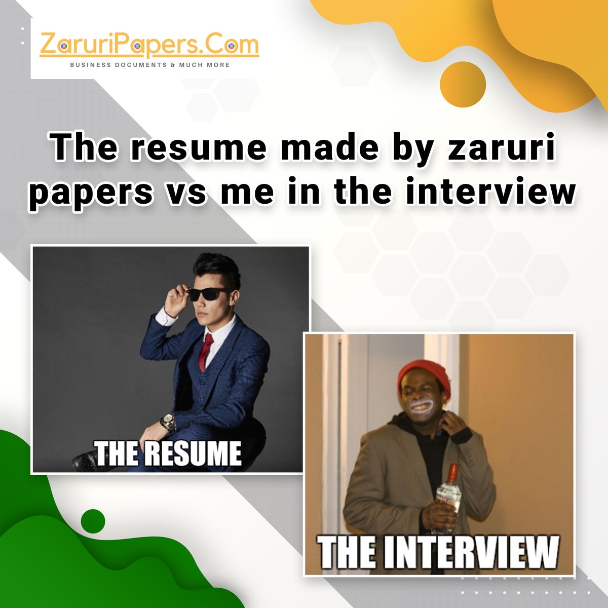 From Zaruri Papers' Masterpiece to Your Moment in the Spotlight! 🌟🎬 Witness the Perfect Match as Your Zaruri Papers Resume Sets the Stage for Your Interview Brilliance. Let Your Skills Shine and Your Confidence Soar! 💼💫

#ZaruriPapers #InterviewSuccess #CareerJourney