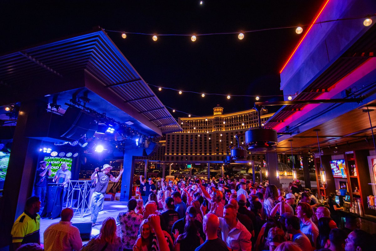 OleRed's tweet photo. The party’s just gettin’ started on the @GhostLifestyle rooftop stage, Las Vegas!! 🪩
Glad y’all could bring some #YeeDM to our Grand Opening party, @mc4dmusic 🤠🎧 https://t.co/H9Qlv6To5W