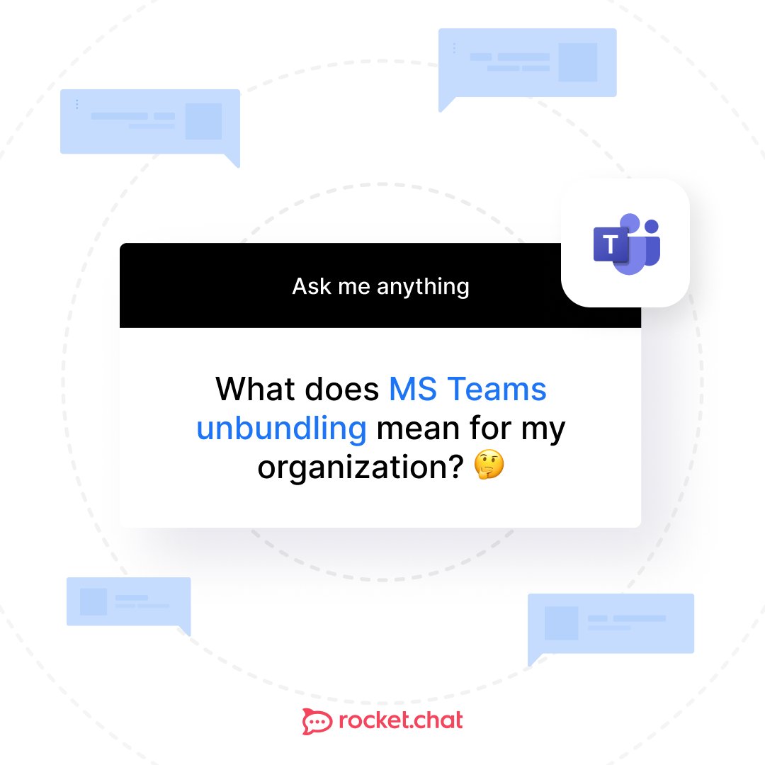 In short: it means that you're no longer stuck using #Teams just because it ✨comes with the package.✨ So why not take this opportunity to switch to a more secure and customizable team collaboration platform? Learn more on our blog! 👉 bit.ly/3Uklbzd