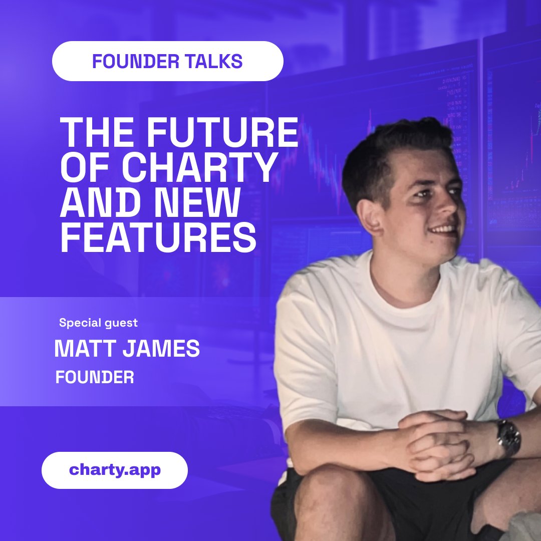 I'm going live inside of @joincharty 6 hours from now. I'll be talking everything trading, about Charty and how we're creating the biggest platform for traders to learn how to trade and take things full-time. PS: Charty is completely free, so you can join and get straight in,
