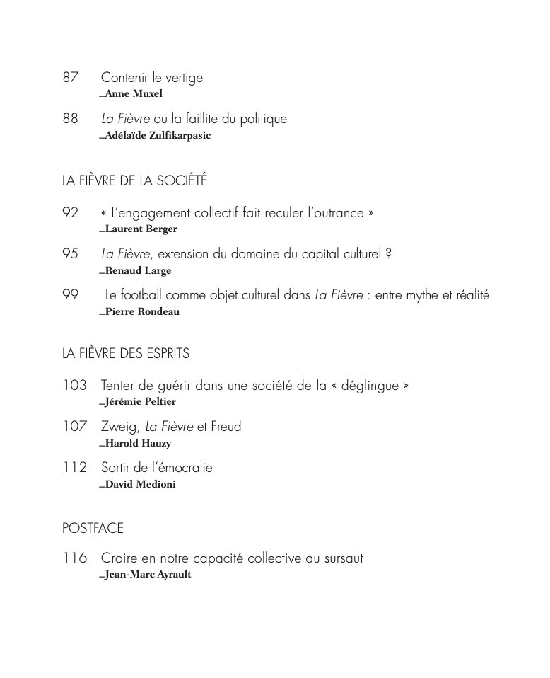Retrouvez la table des matières de notre rapport sur La Fièvre avec l'intégralité des contributeurs et contributrices ⤵️ jean-jaures.org/publication/su…