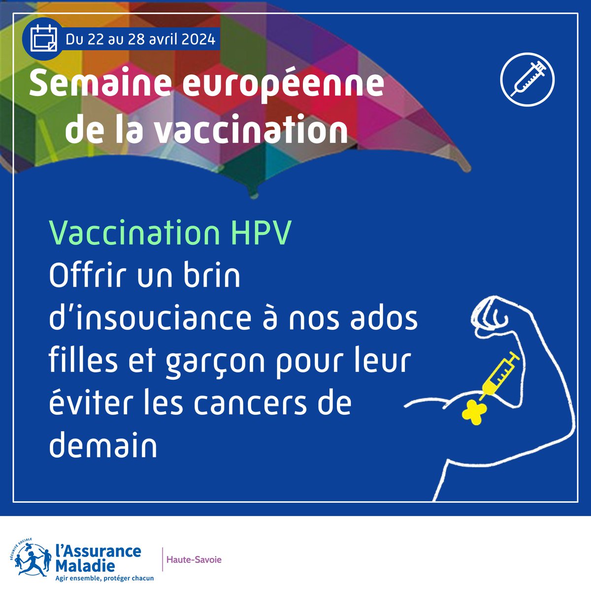 #SEV2024💉 Pour éviter les cancers🦀#HPV de demain, vaccinez vos jeunes filles/garçons dès 11 ans et jusqu’à 19 ans Efficacité proche de 100% dès qu’elle est pratiquée avant le début de leur vie sexuelle. 🔗urlz.fr/lzFk #VaccinHPV #papillomavirus @Assur_Maladie