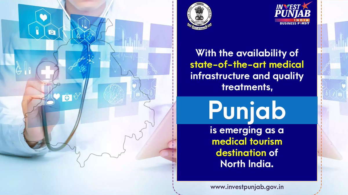 Calling all healthcare industry leaders! Punjab is rapidly establishing itself as the premier destination for healthcare & medical tourism. With state-of-the-art facilities, cutting-edge technology & commitment to excellence, opportunities for growth & collaboration are boundless