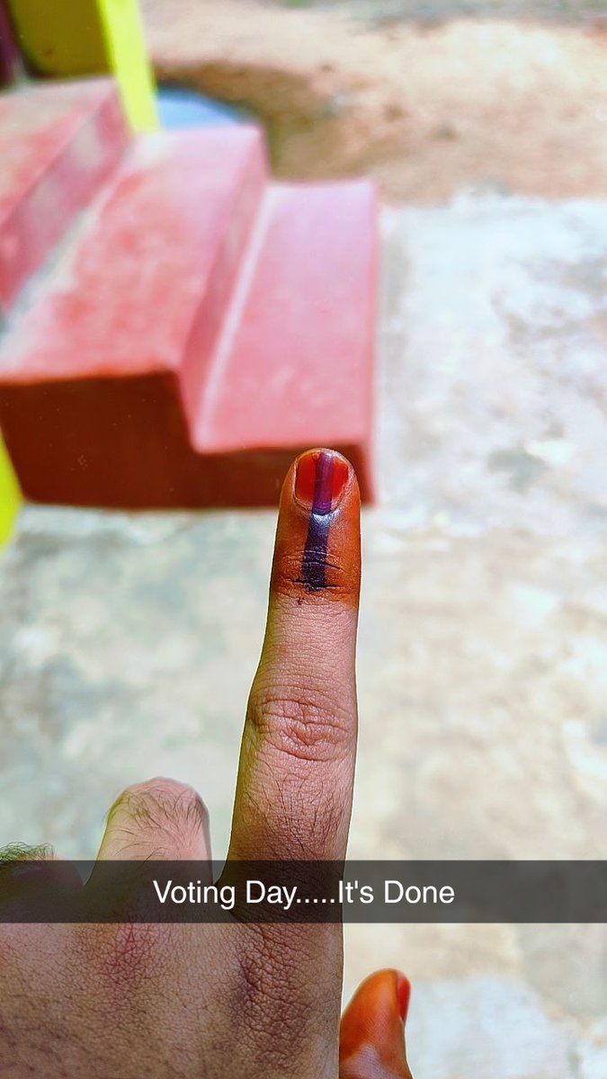 Done with my vote 
What about you guys ......
Let's bring this #tamilnaduelection  with high polling rate
#letsconnect #letsvote 
#TamilNaduPolitics #TamilNaduPolitics #tamilnadu #Elections2024 #ElectionDay @ECISVEEP let's do 🔥