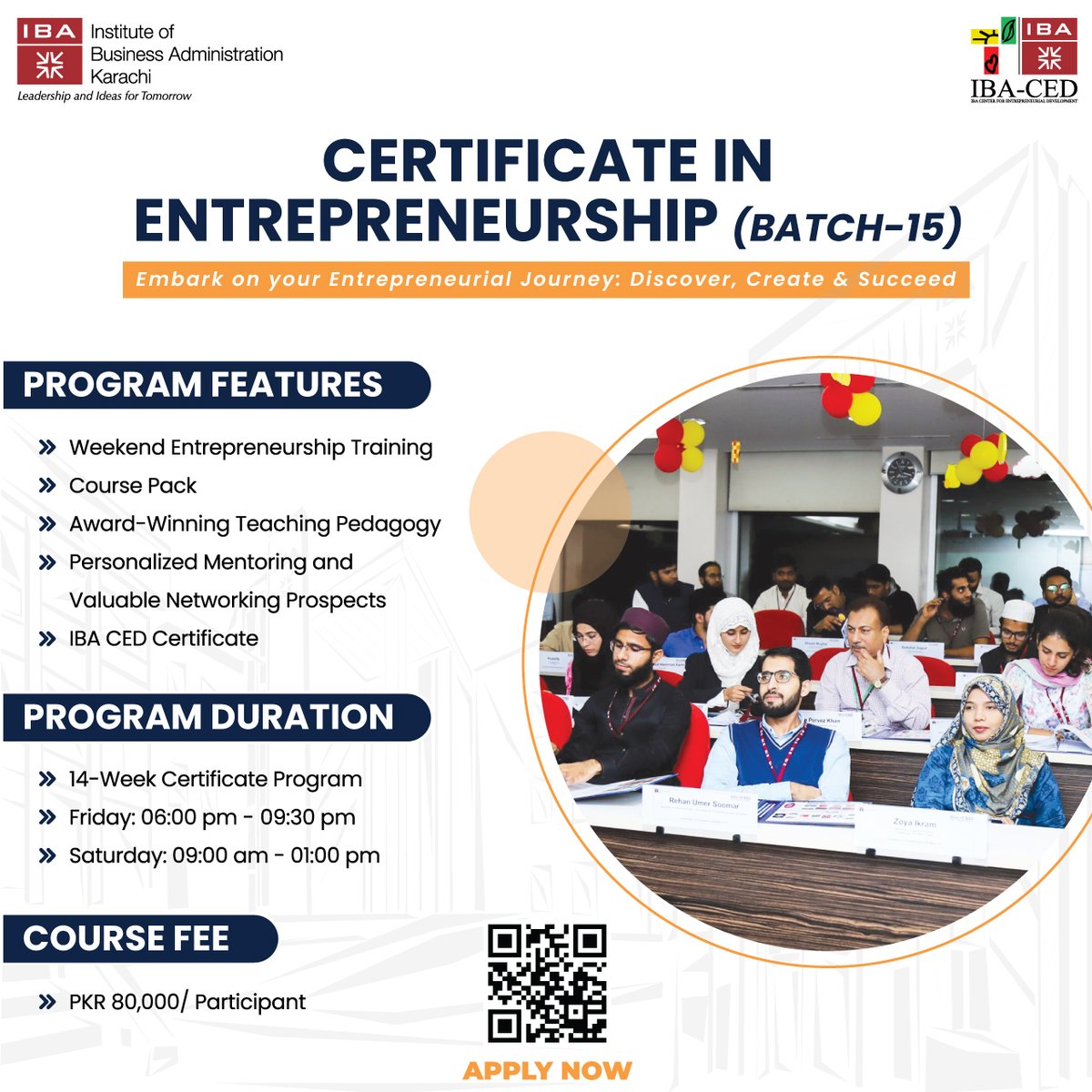 Ready to ignite your entrepreneurial journey? Join IBA CED's 15th Batch for a hands-on experience with expert faculty, networking opportunities, and real-world insights! Don't miss this chance to turn your ideas into reality. Register now: tinyurl.com/CIEBatch15 1/2