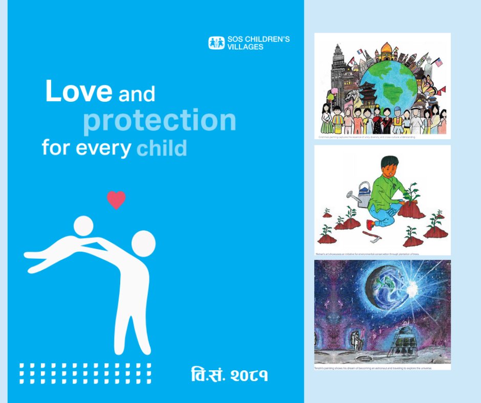SOSCVsNepal's tweet photo. Explore the captivating E Calendar 2081, showcasing beautiful artwork created by the children and young people of our village. 

Link: https://t.co/qjMFpAYQs4 https://t.co/Pe4obFUJ0u