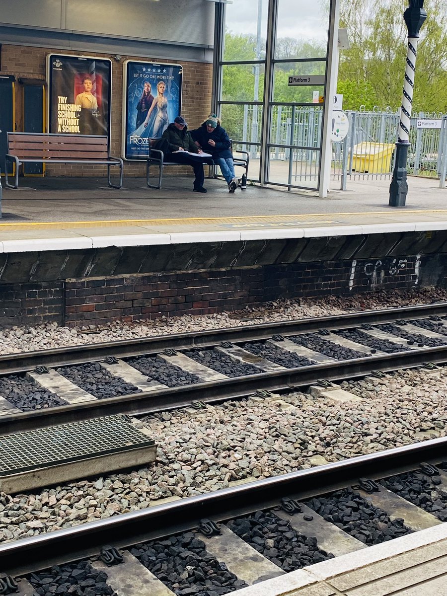 Waiting for my train and there’s two guys discussing the trains they’ve spotted. One of them has a big book he’s clearly collecting them in. The guy on the right is often here. Whatever your passion or hobby, go for it, it’s things like this that keep you going.