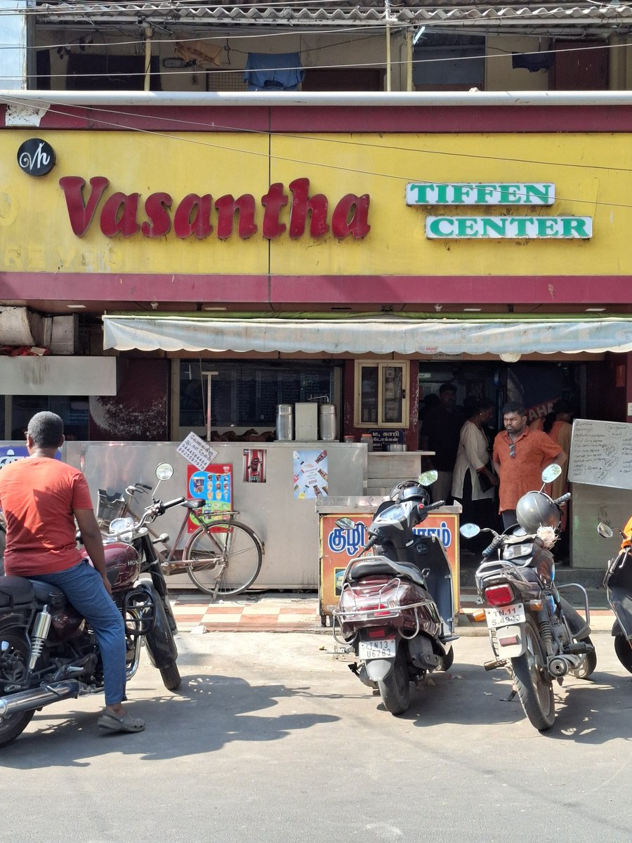 If you're in ambattur, Vasantha tiffen center is a great breakfast spot. They're known for their Appam and vadacurry. The vadacurry is mildly spicy, full of flavors and the Appam is soft and fluffy. Also try their medhu vadai, which is crispy on the outside and soft on the