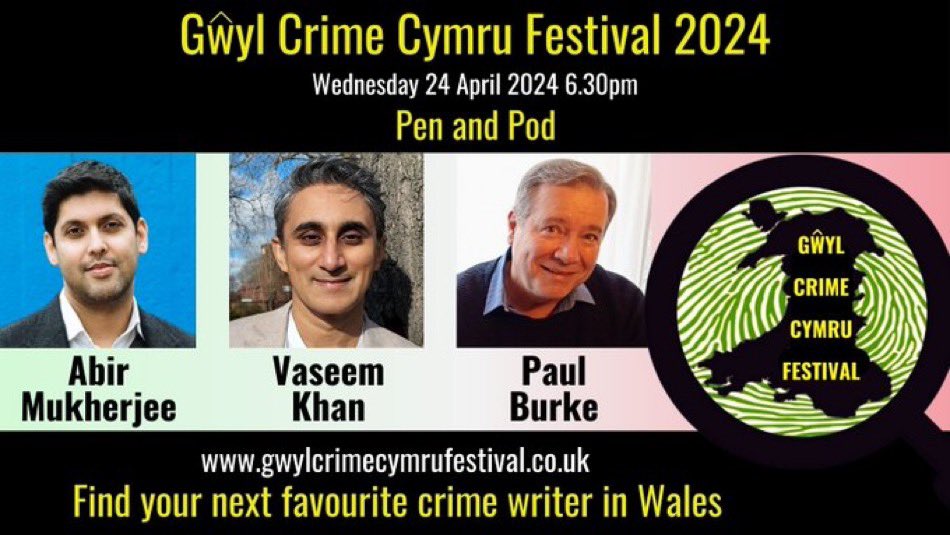 The art of podcast comes to @GwylCrimeFest featuring  @VaseemKhanUK @radiomukhers award-winning crime writers and hosts of the Red Hot Chilli Writers podcast - chaired by @Paulodaburka gwylcrimecymrufestival.co.uk/pif/ @CrimeCymru @GwylCrimeFest Book now, FREE and ONLINE. Hurry!
