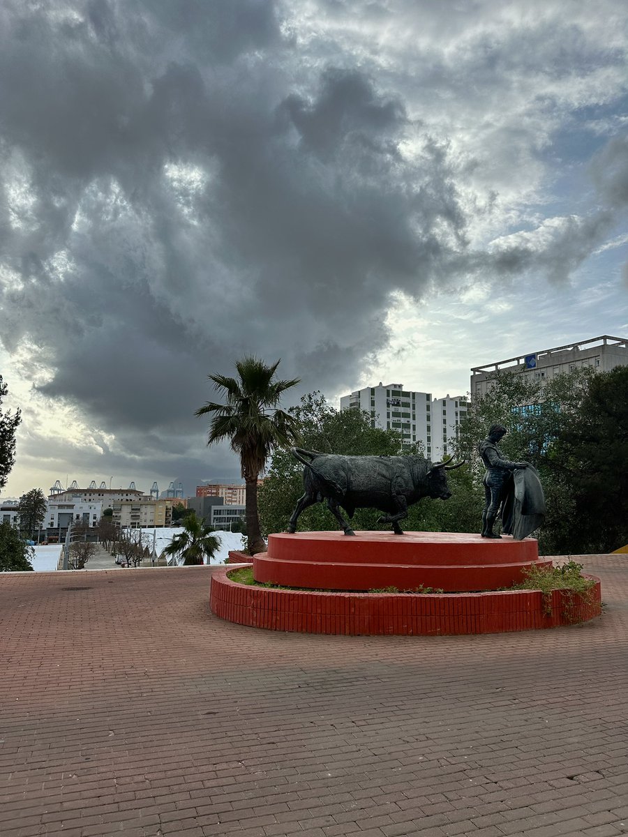 The Levanter Cloud making a bold statement sweeping over Plaza de Los Toros en Algeciras, Spain #plazadelostoros #algeciras #spain #levanter #levante