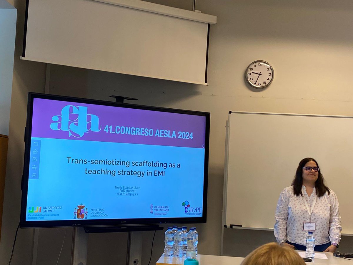 Today our PhD <a href="/nuresclluc/">Nuria Escobar Lluch</a> presenting at <a href="/Aesla2024/">Aesla2024</a> #transmiotizing #EMI