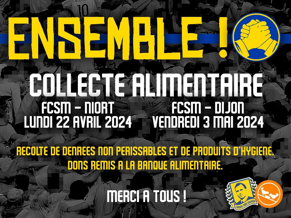 FCSM_officiel's tweet image. 🥫🤝 La Tribune Nord Sochaux organise une collecte alimentaire lors des deux prochains matchs au Stade Bonal, aux entrées Nord-Ouest et Nord-Est !

🏟️ Vous avez également la possibilité d'apporter vos dons à la boutique du Stade Bonal aux horaires d'ouverture.