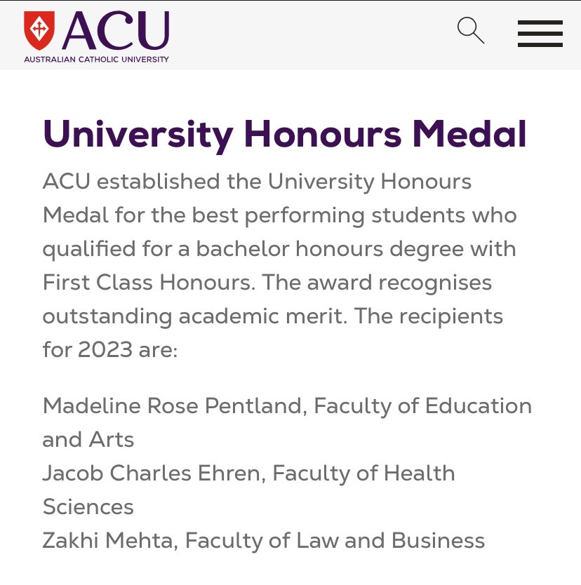 This week I was awarded the @ACUmedia University Honours Medal for my thesis ‘Keeping the Histories Honest: Framing a Political Legacy of Natasha Stott Despoja’. I am beyond grateful to receive this recognition, as well as the support of all the women involved.