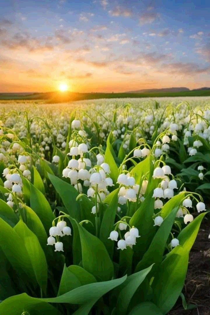 🍃💮Spring flowers💮🍃beautifully scented lilies of the valley🍃💮🔆💮🍃 Have a wonderful day and happy weekend for all🌿💖🌿