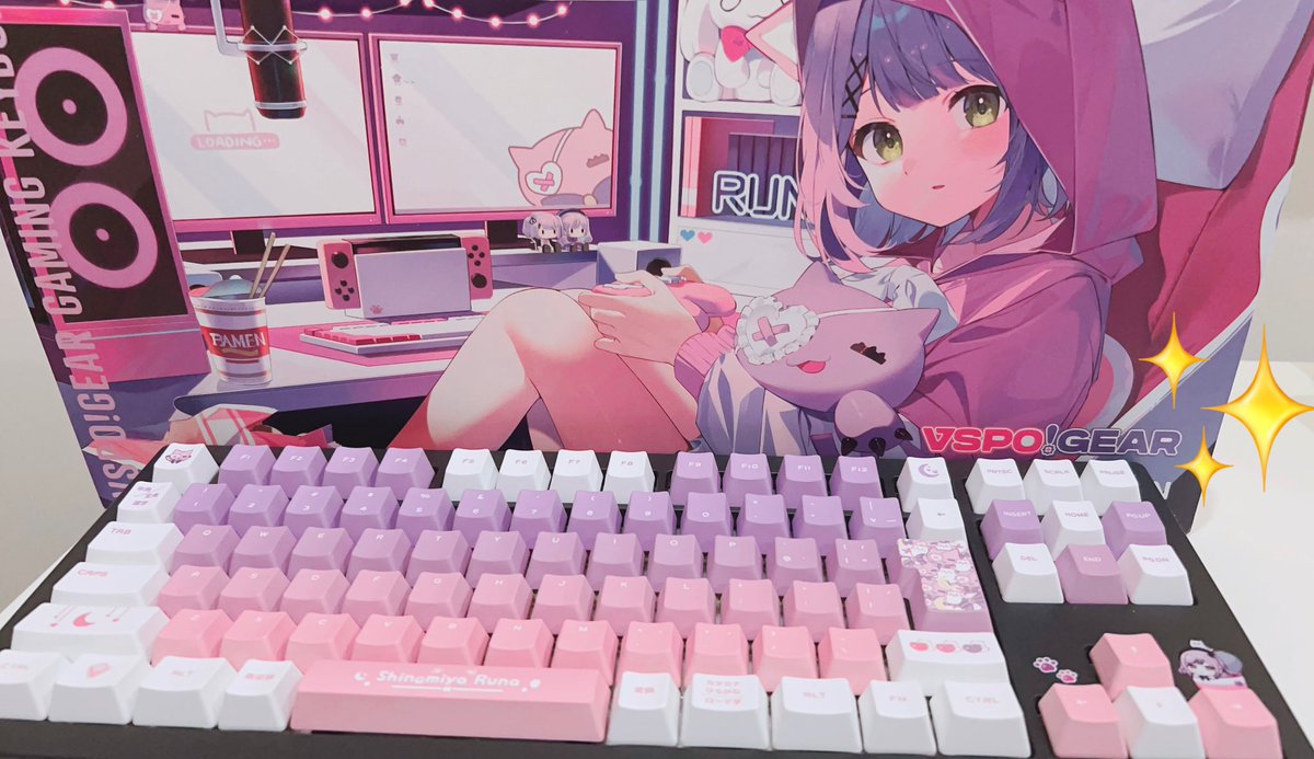 紫宮るな キーボード Vspo ! 紫宮るな EDITION ゲーミングキーボード VSPO! GEAR 紫宮るな