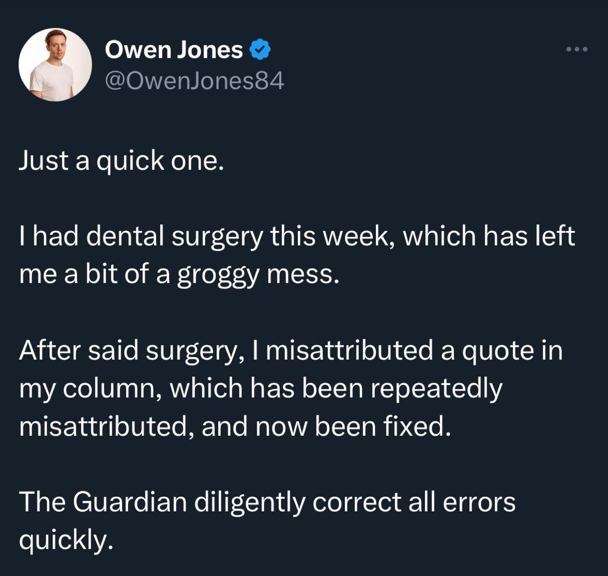 Who among us has not had dental surgery and confusedly made glaring factual errors about important things in a national newspaper article? Why, I once accidentally got the wrong bus after an appointment. Humza Yousaf take note. Maybe you were groggy & forgot what a woman was.