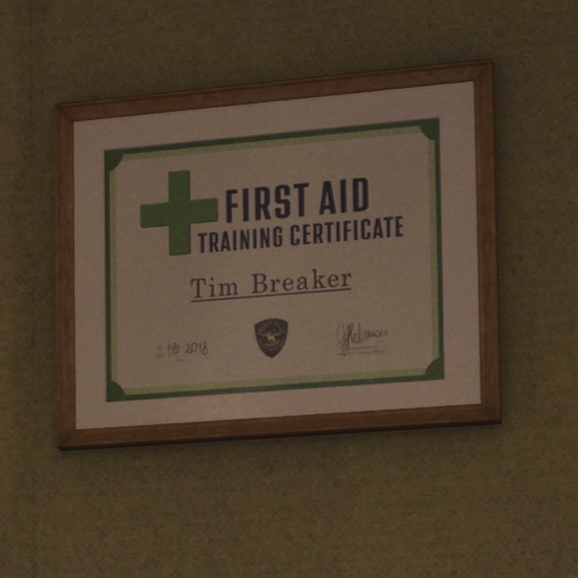 tim breaker is first aid certified! ⛑🩹