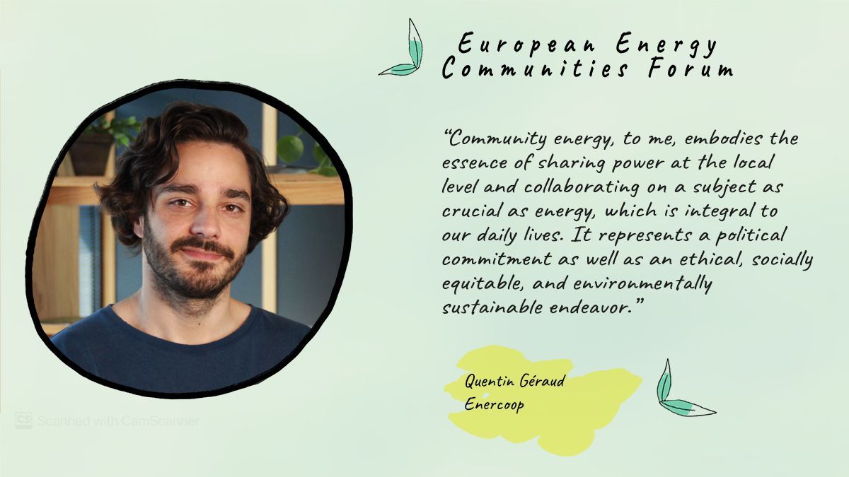 We are presenting our next #EnergyCommunitiesForum speaker! 🗣️ ✨ We are looking forward to listening to Quentin Géraud from @Enercoop_SCIC in the session 'A toolkit for Energy Solidarity'. Let’s build the blocks of #EnergyDemocracy! #EECF2024 @CEES_Energy