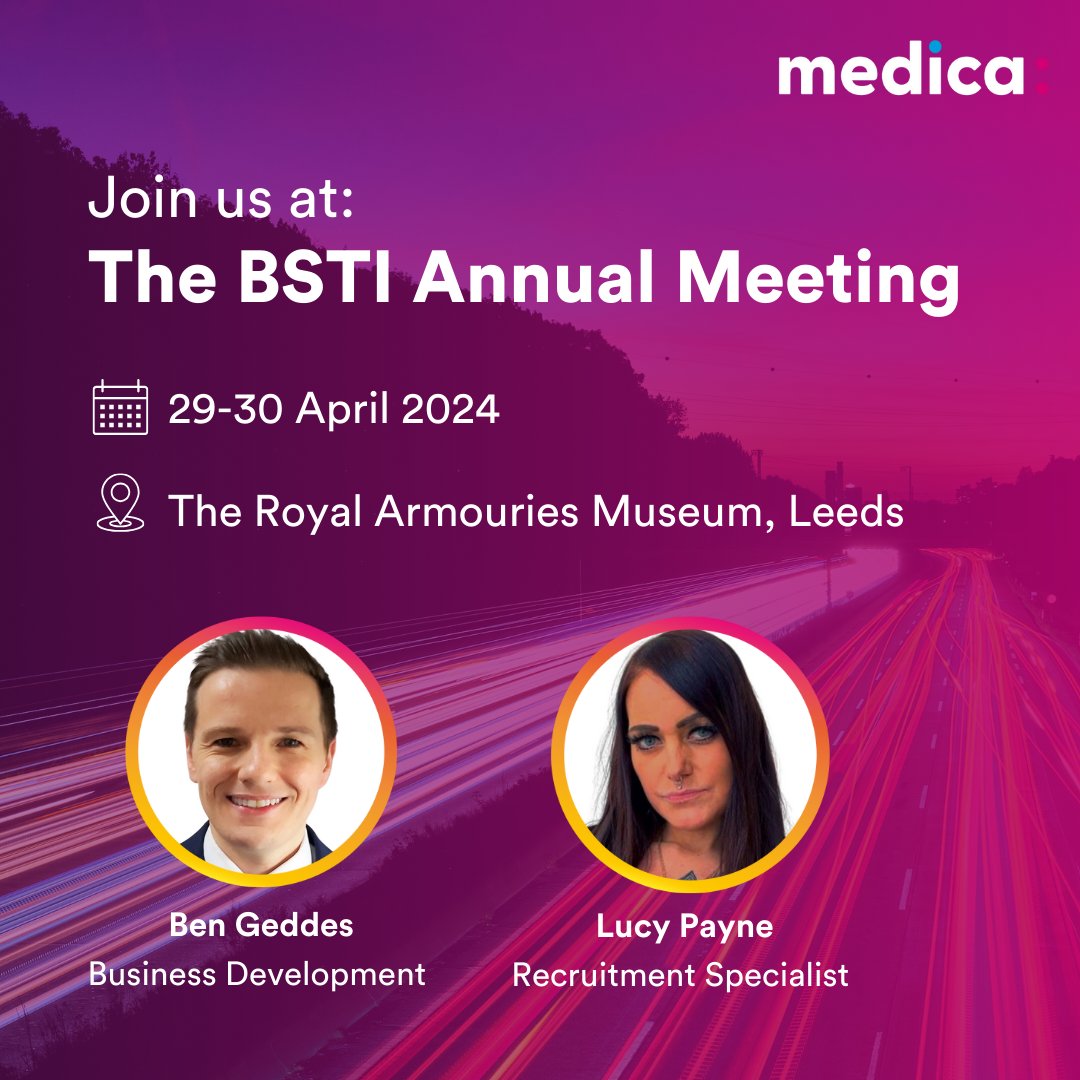 We're excited to announce Medica's sponsorship of the British Society of Thoracic Imaging annual society meeting.

Join us 29-30 April to explore reporting opportunities & learn how our services can support your work.

#Telemedicine #Teleradiology #ThoracicImaging #MedicalImaging