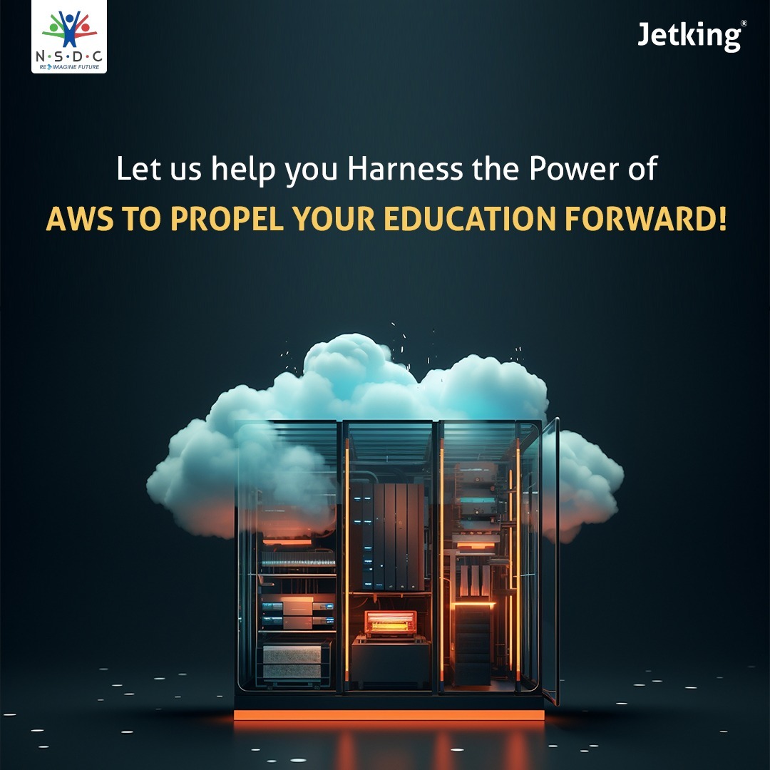 Ready to skyrocket your career? 🚀 Unlock the power of AWS with Jetking's cloud computing course and supercharge your professional journey! 💼 

#jetking #AWS #CloudComputing #CareerBoost #Jetking #TechSkills #FutureReady #LearnAndGrow #ProfessionalDevelopment #UnlockYourPotentia
