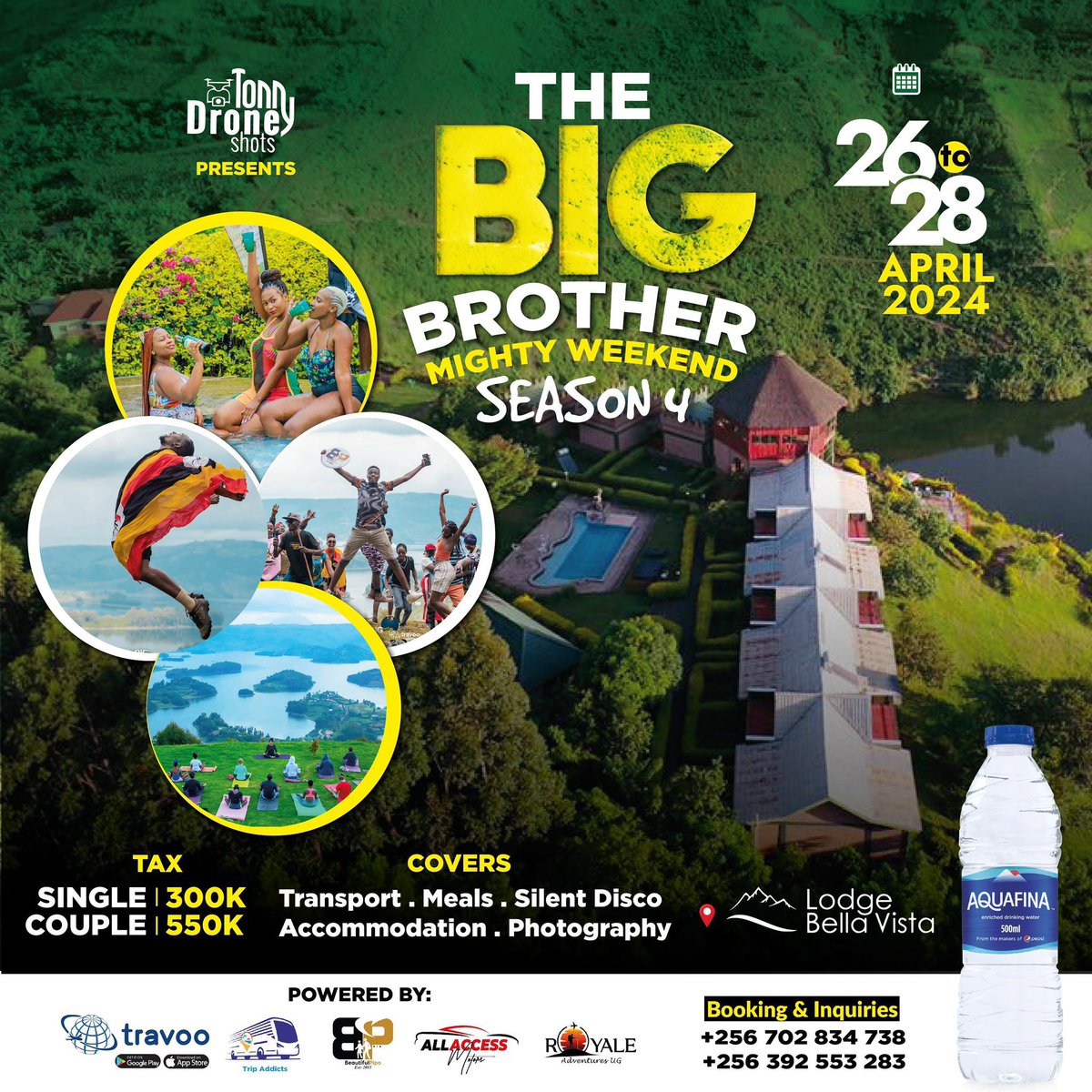 The Big Brother Mighty Weekend is back at Lodge BellaVista in Fortportal. It’s time to hit the road again. #BBS4 🤭🔥 Who wants to be our travel partner? 🌝
