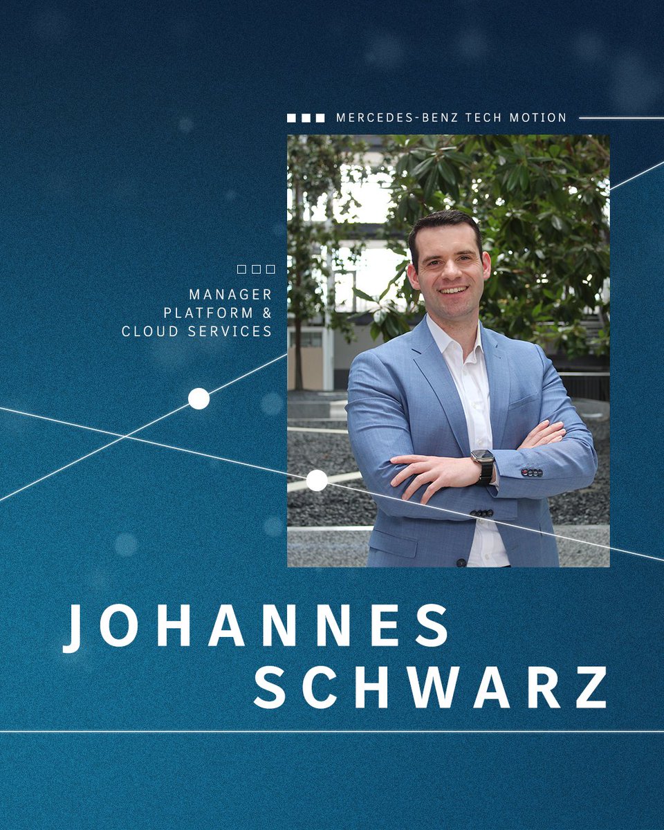 Let's continue with our #drivenbypassion campaign. 
If you would like to find out more about Johannes Schwarz, team leader for Platform & Cloud Services, just click here👉tinyurl.com/mpthrnff

#mercedesbenztechmotion #drivenbypassion #proudtobepart #ourpeople