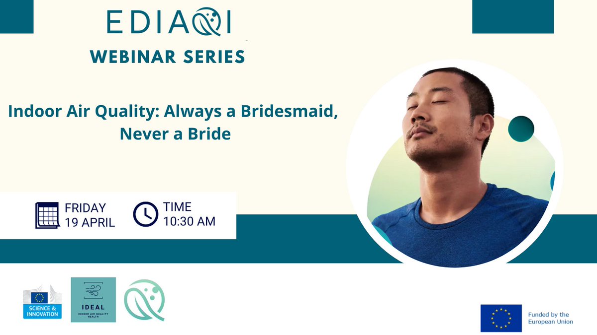 Is not too late! Grab your spot at our engaging webinar🖥️ Join us as we unravel the complexities of #IAQ and its critical importance for European public health. Sign up now and be part of the change. ✨ Register here ⬇ eventbrite.com/e/865632930397… @IDEAL_CLUSTER