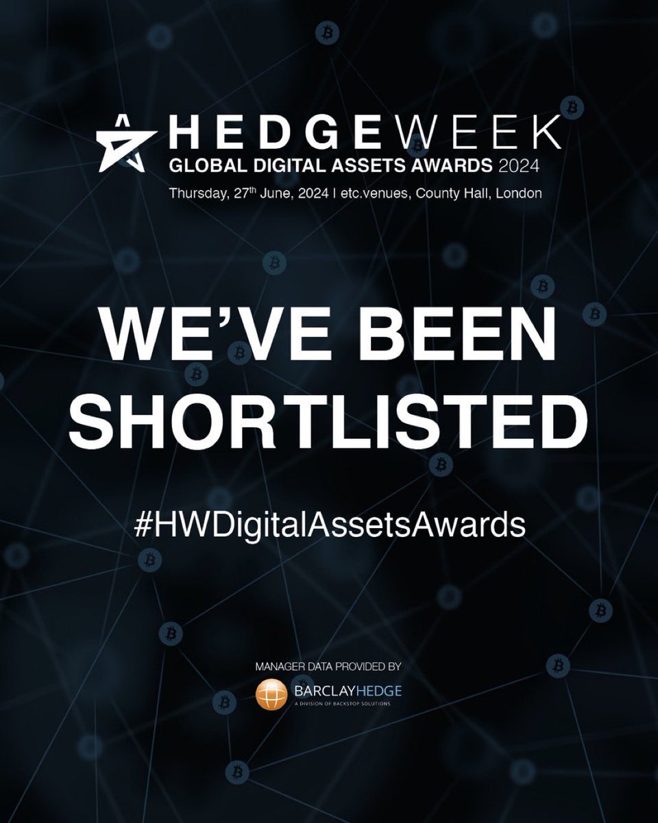 We've been shortlisted for the @Hedgeweek Global Digital Assets Awards 2024. Copper has been nominated in the following categories: Custodian of the Year (Global, APAC, EMEA, US) Custodian of the Year - Innovation Technology of the Year - Overall Voting closes this Friday,…