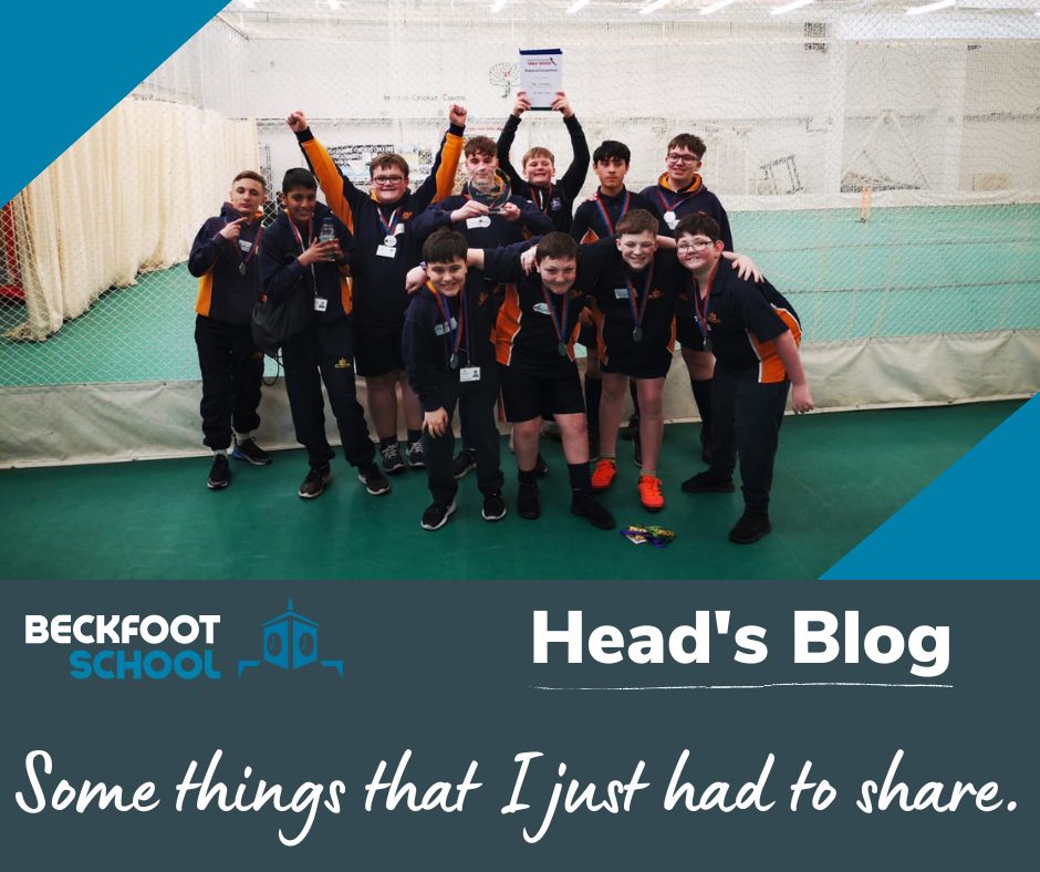 Take a read at Mr Wade's blog for this week: ⚪Some things that I just had to share: beckfoot.org/news-and-whats… #beckfootschool #beckoottrust #beckfoot #wherenochildisleftbehind #beckfootstudents #beckfootcommunity #worldclassschool #headsblog