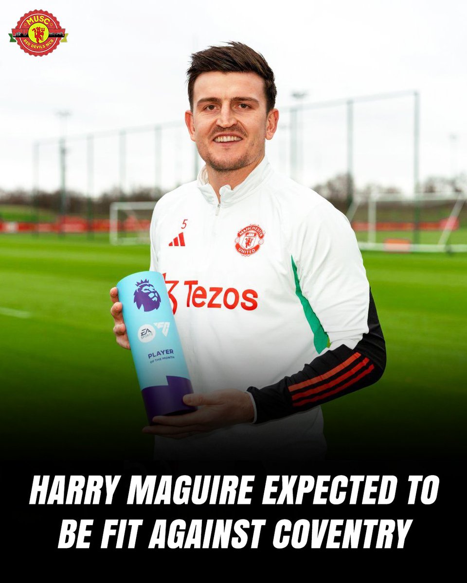 Harry Maguire is expected to be fit for the FA Cup semi-final against Coventry. #maguire #harrymaguire #ManchesterUnited #MUFC