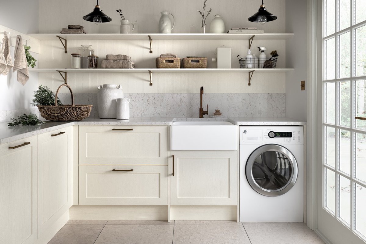 Are you feeling defeated by the laundry, the endless shoes and coats and muddy dogs? Let's give your utility a glow-up this Spring! Out with the clutter and in with practical space and all your storage needs, designed around you and your family #kitchendesignsussex #eastgrinstead