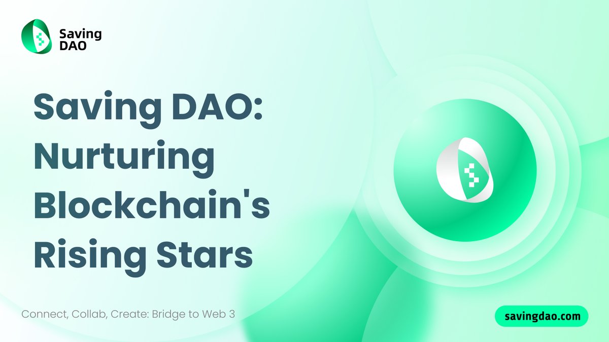 Saving DAO is dedicated to incubating promising projects in the blockchain space. 

By providing resources, mentorship, and strategic guidance, we aim to nurture these rising stars into leading industry players. 

#SavingDAO #SVC