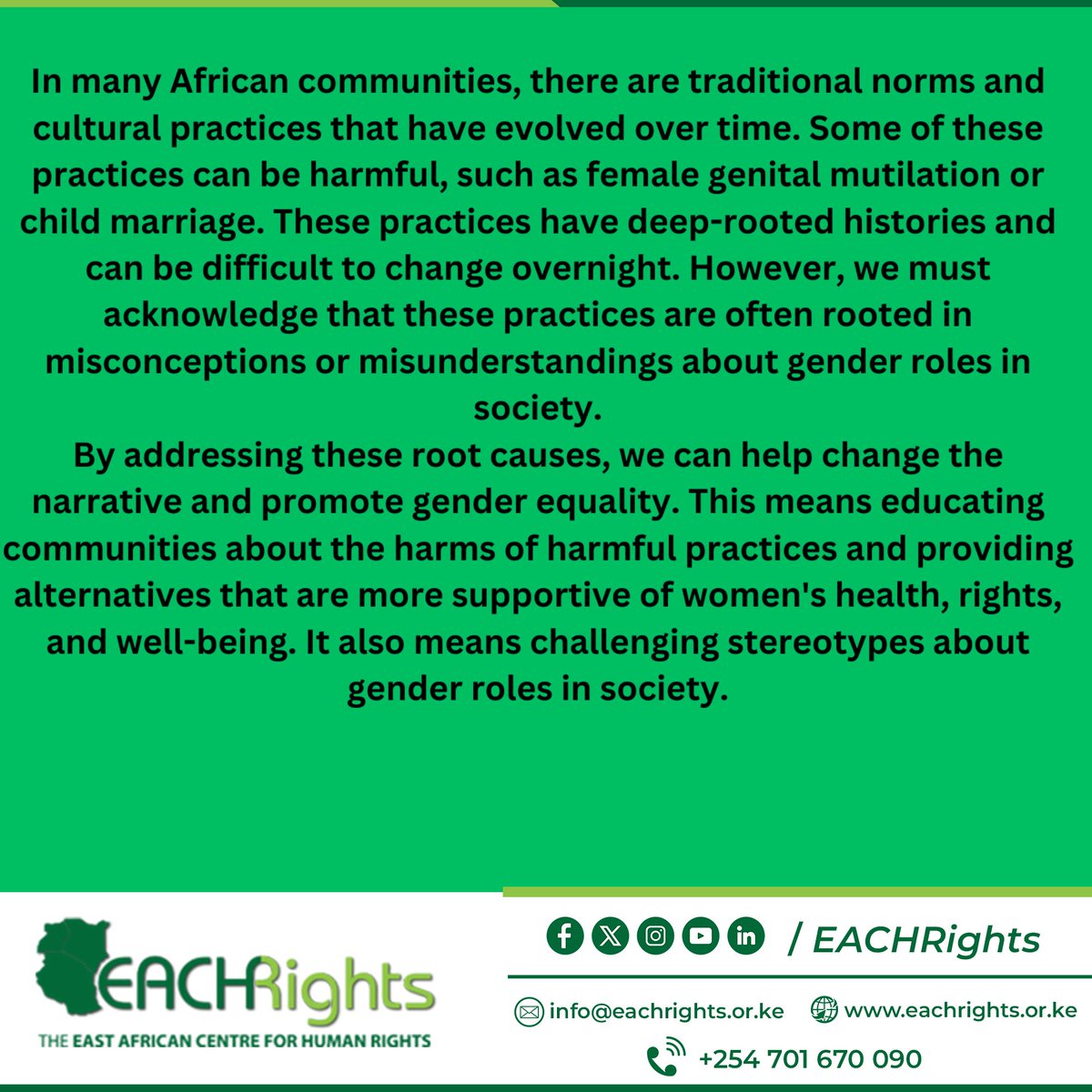 By promoting gender equality, we can create a safer and more prosperous Africa for all genders. This will lead to increased opportunities for women in the workforce, better access to education and healthcare services, and overall improved quality of life.