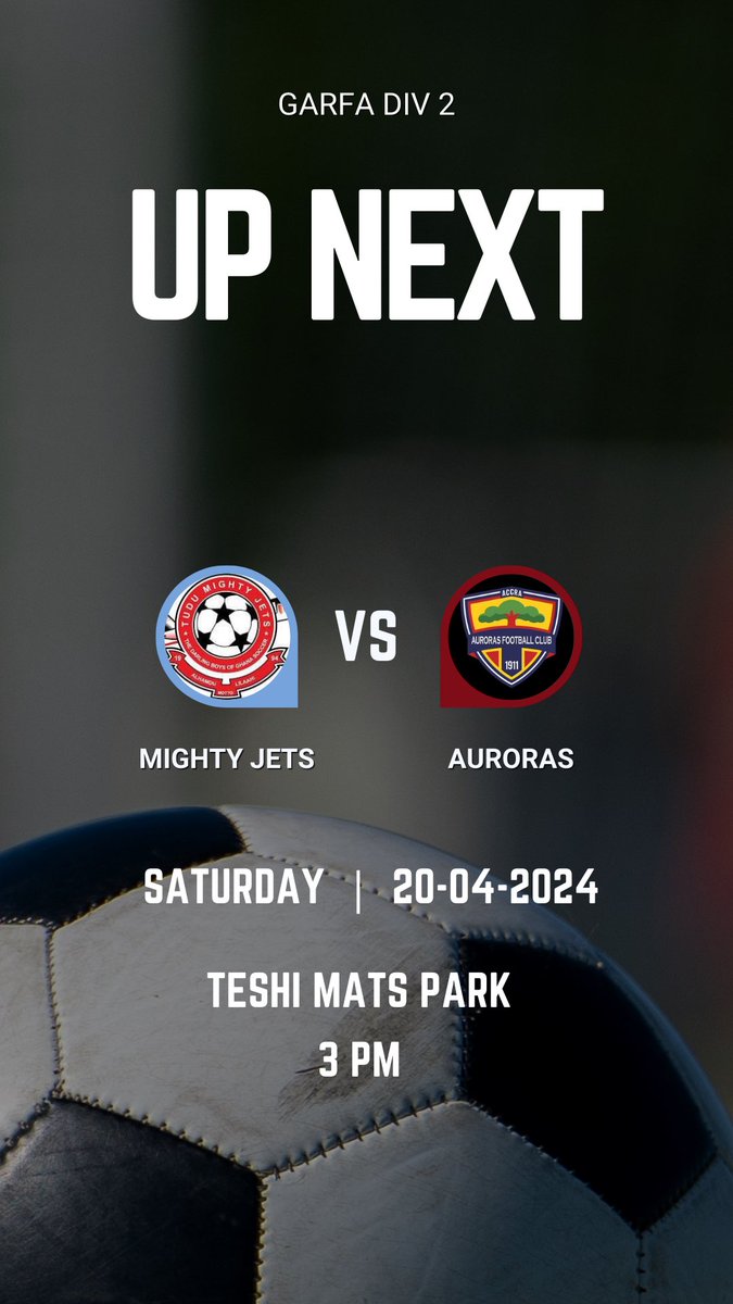 🌳 | 🔴🟡🔵 ⚽️ Tudu Mighty Jets 🔜 #Auroras #PositiveEnergy