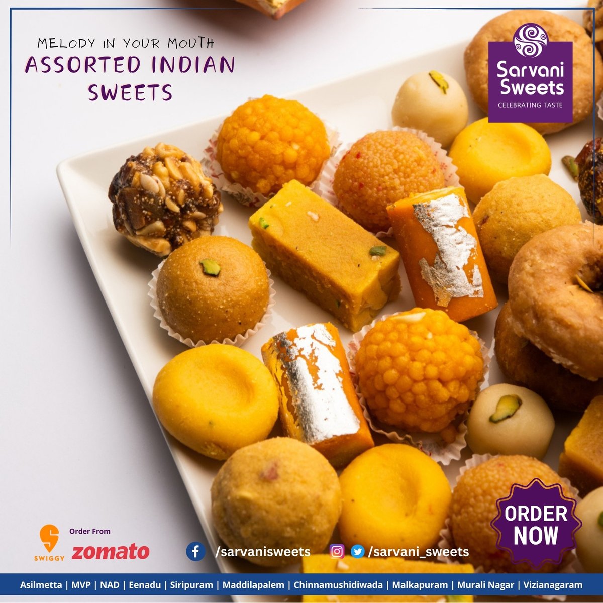Assorted Sweets offer a delightful chance to explore a variety of flavours and textures in a single box.

@Sarvani_Sweets

#assortedsweets #sweets #indiansweets #yummy #traditionalsweets #sarvanisweets #tasty