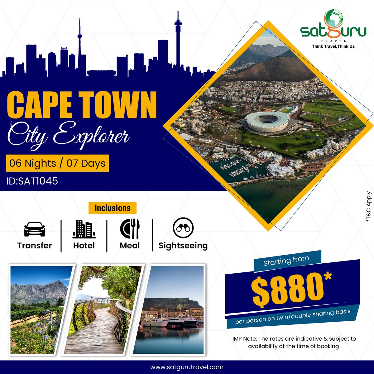 Embark on an unforgettable South African adventure with our exceptional packages! satgurutravel.com/exclusive-offe… . . . . #SouthAfrica #Travel #Adventure #Explore #Safari #holidaypackage #trip #tour #satgurutravel