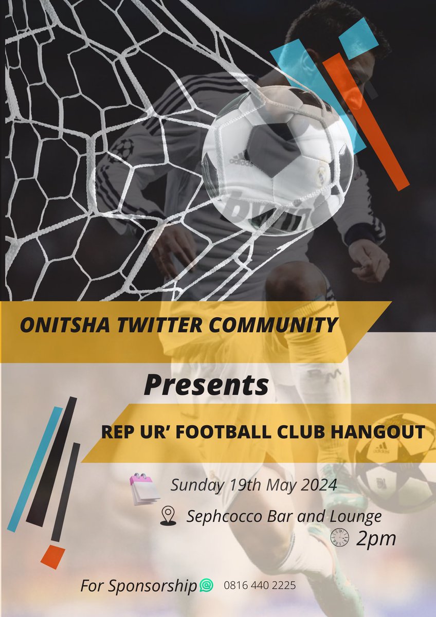 A month today the #OnitshaTwitterCommunity #OnitshaTwitterJerseyHangout
#RepYourClub will happen.