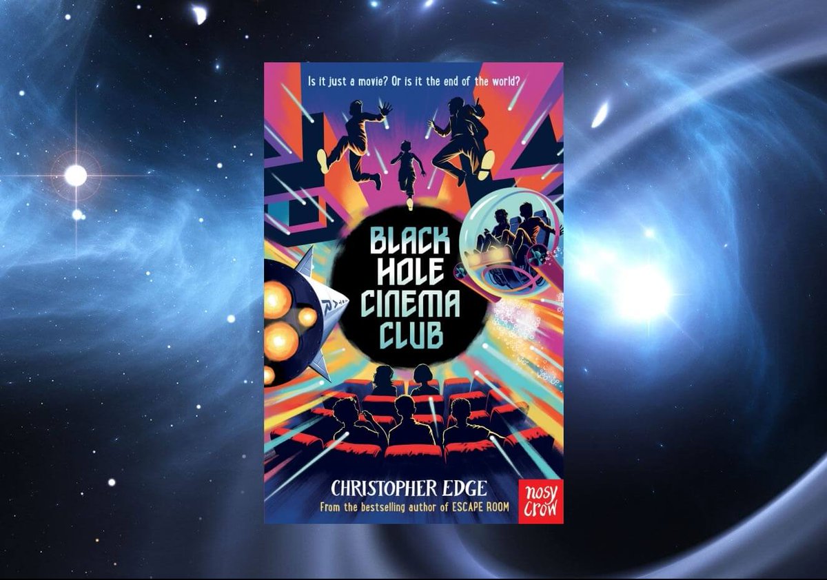 My #middlegrade book this week is BLACK HOLE CINEMA CLUB, and it's another high concept sci-fi adventure from @edgechristopher! It drops you into the action immediately, while hinting at a deeper mystery – and ends with a classic sci-fi twist… Great stuff! #BlackHoleCinemaClub