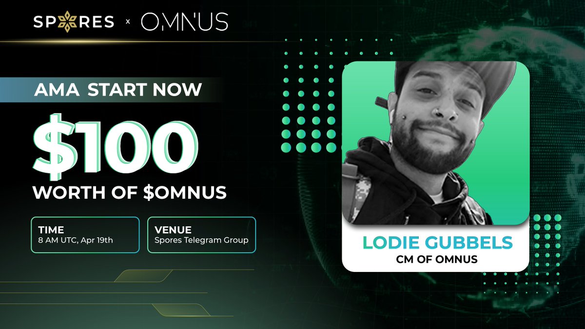 🔥 <a href="/OMNUS_xyz/">OMNUS</a> x <a href="/Spores_Network/">Spores Network</a> 𝗔𝗠𝗔 - 𝗦𝗧𝗔𝗥𝗧 𝗡𝗢𝗪 🔥

The AMA is now LIVE so join us to discover <a href="/OMNUS_xyz/">OMNUS</a> from Lodie Gubbles - CM of Omnus

Don't miss out!

⏰ Time: 8 AM UTC, Apr 19th
📍 Venue: t.me/SporesGlobal
👤 Featured Guest: Lodie Gubbles - Community