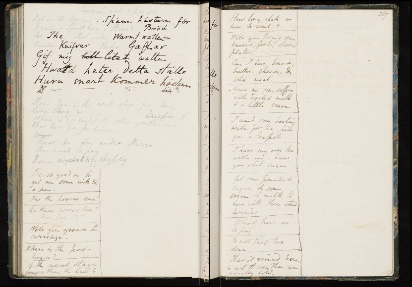 #ArchiveTravel comes from @CRC_EdUni : 'Are we nearly there yet?' or as Lyell would say 'Is the next stage longer than the last?' Charles Lyell’s Scientific Notebook number 55, details his geologising throughout Sweden, June – December 1834, including a list of his FAQs. 🌍