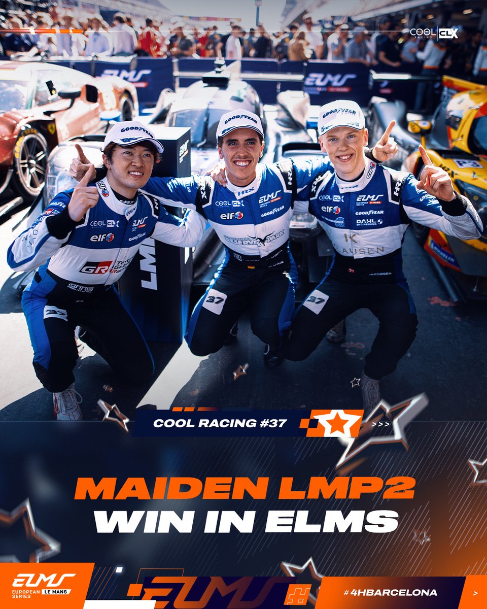 They’ve won LMP3 titles, they’ve won LMP2 Pro/Am races, and now they are LMP2 winners in #ELMS. 👏🏻 @COOLRacing dominates the #4HBarcelona by leading 100 laps out of 139 - a maiden victory in LMP2 for the Swiss team which now aims for more.